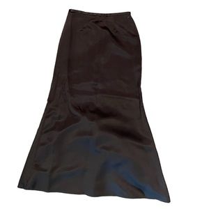 Black satin floor length skirt J.R. Nites by caliendo